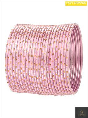 Textured Metal Bangle Bracelets Set of 24 Antique Gold Plated